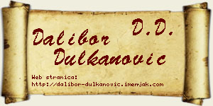 Dalibor Dulkanović vizit kartica